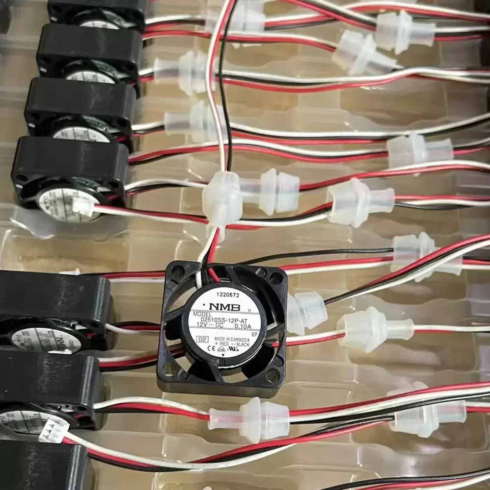 02510SS-12P-AT-02 NMB 12VDC 25x25x10mm Low Noise Axial Fan