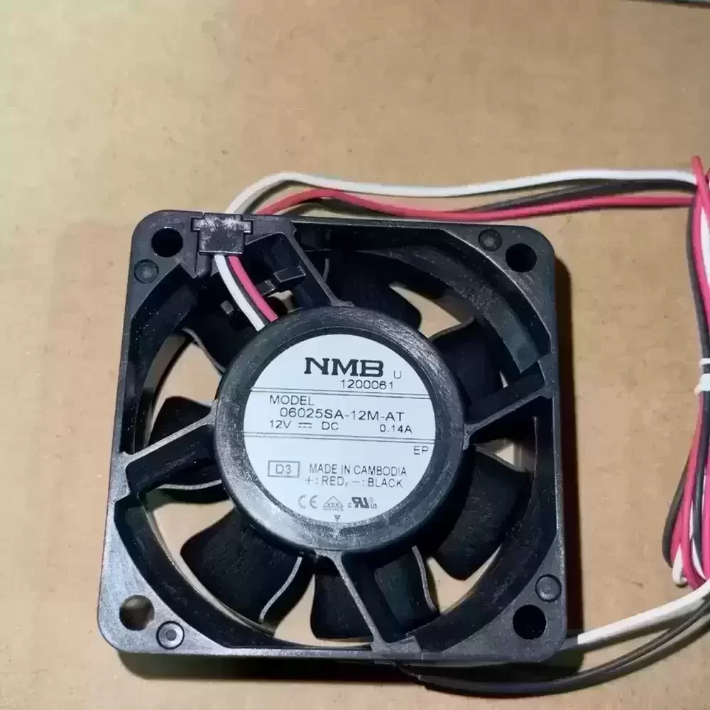 06025SA-12M-AT-D3 NMB 12VDC 60x60x25mm 3-Wire Axial Fan