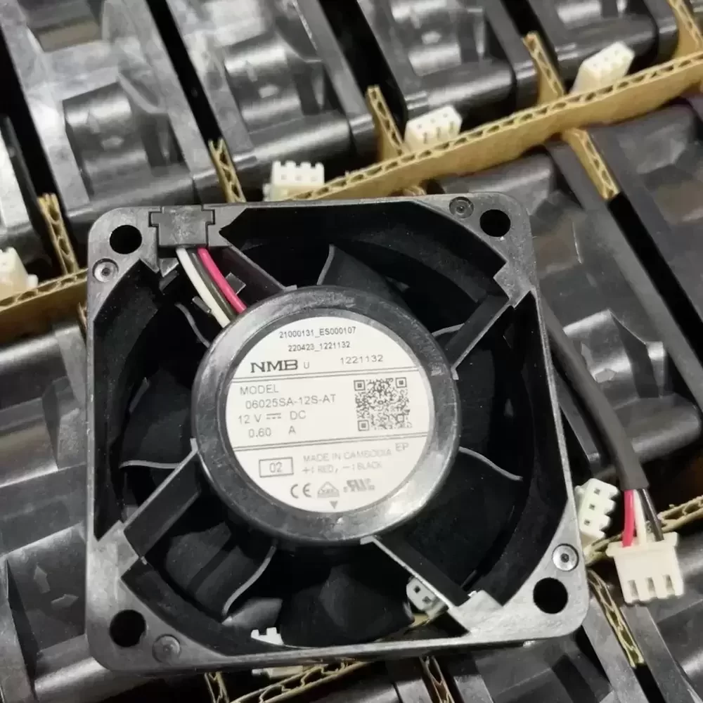 06025SA-12S-AT-02 NMB 12VDC 60x60x25mm 3-Wire Axial Fan