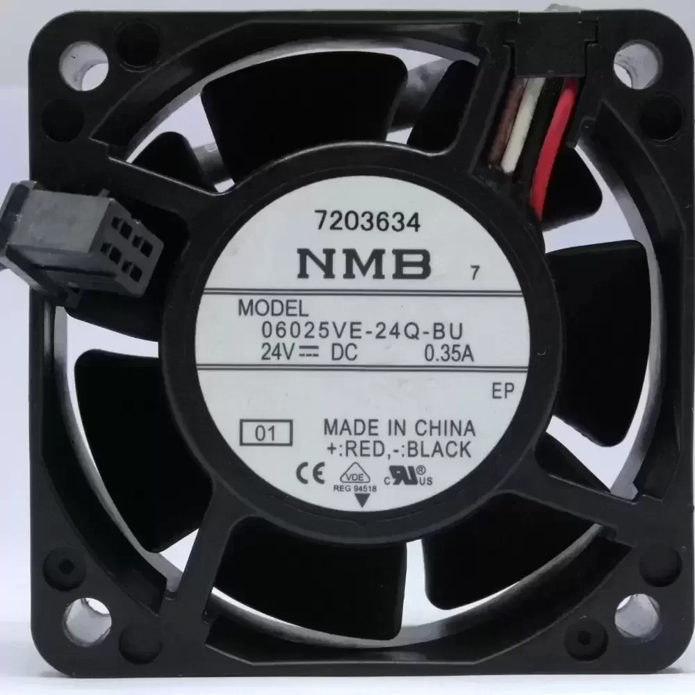 06025VE-24Q-BU-01 NMB 24VDC 60x60x25mm 4-Wire Axial Fan
