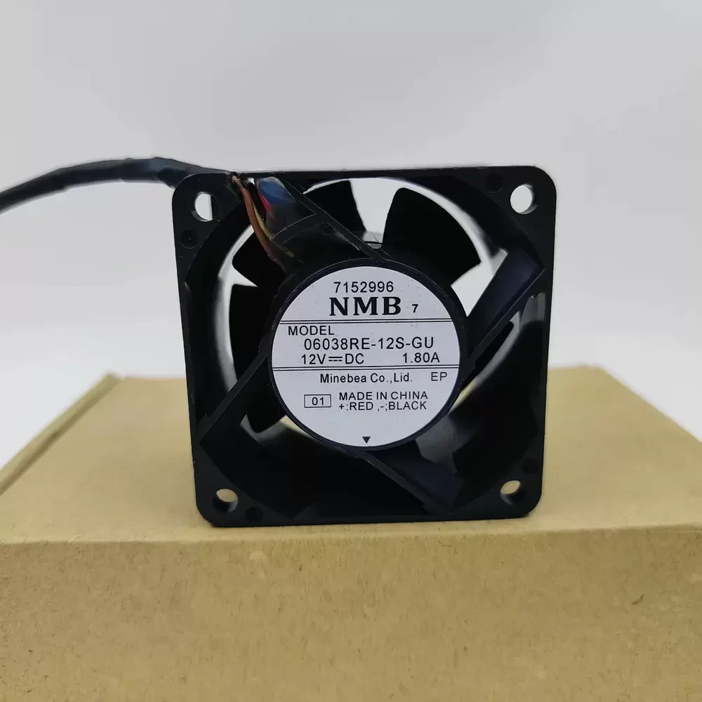 06038RE-12S-GU-01 NMB 12VDC 60x60x38mm 1.80A Axial Fan