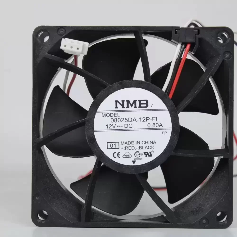 08025DA-12P-FL-01 NMB 12VDC 80x80x25mm 0.80A Axial Fan