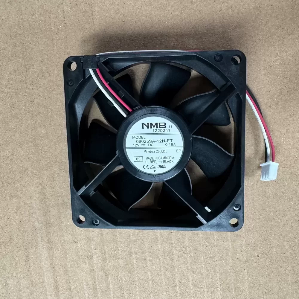 08025SA-12N-ET-02 NMB 12VDC 80x80x25mm 3-Wire Axial Fan