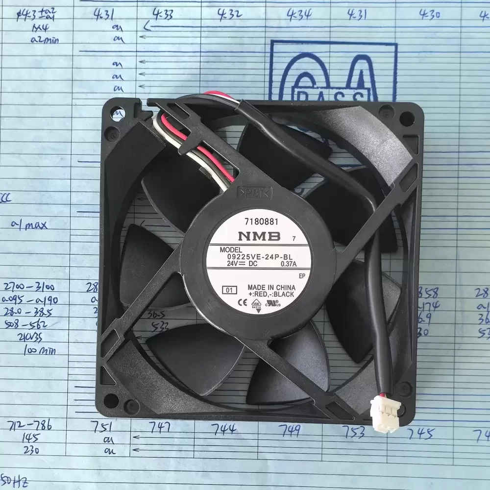 09225VE-24P-BL-01 NMB 24VDC 92x92x25mm Alarm Axial Fan