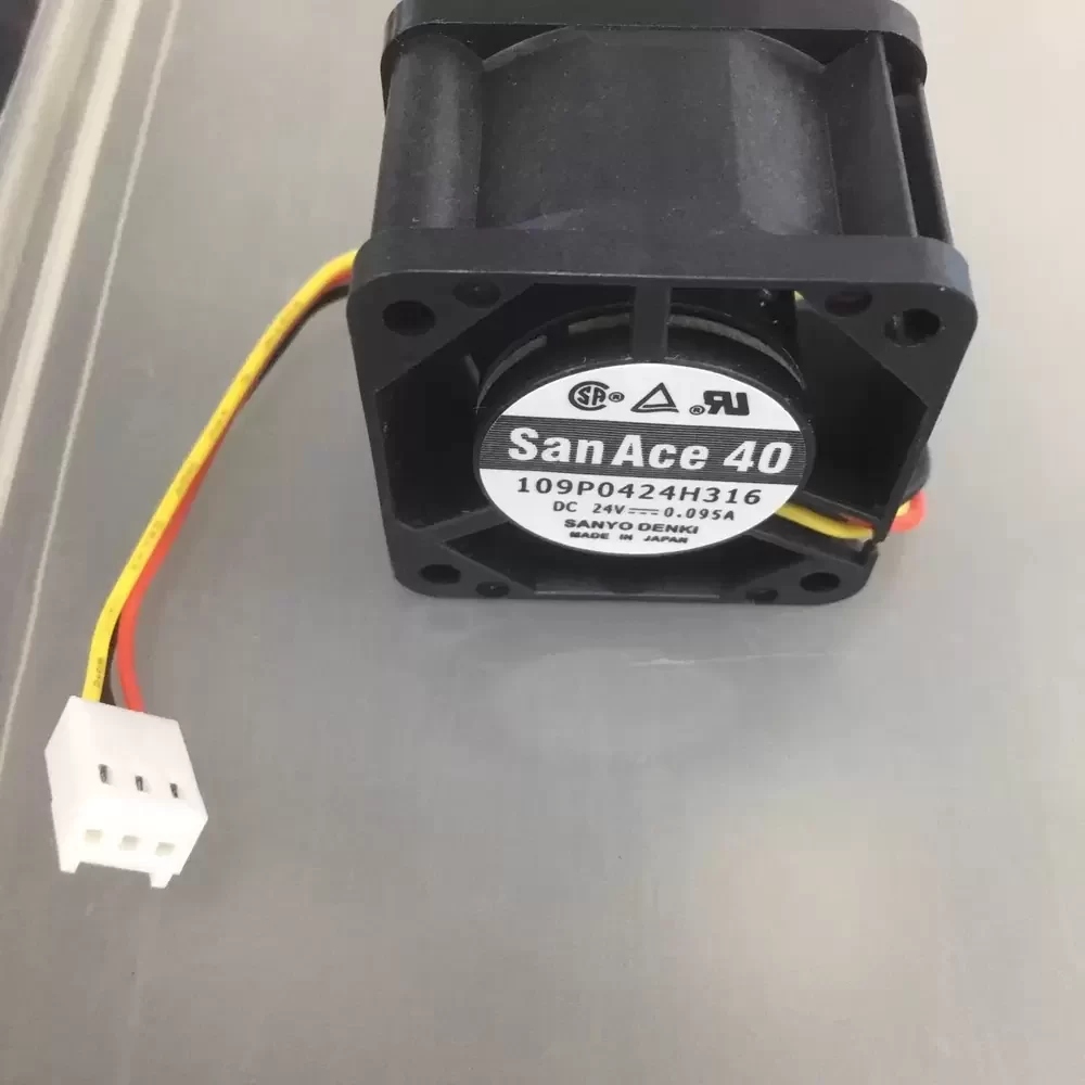 109P0424H316 Sanyo Denki 24VDC 40x40x28mm Axial Fan 109P0424H316 Sanyo Denki 24VDC 40x40x28mm Axial Fan