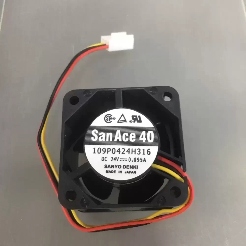 109P0424H316 Sanyo Denki 24VDC 40x40x28mm Axial Fan