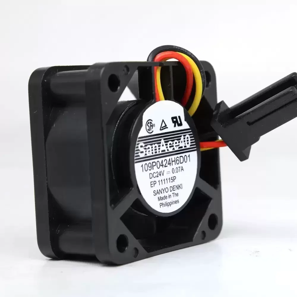 109P0424H6D01 Sanyo Denki 24VDC 40x40x20mm Lock Sensor Axial Fan 109P0424H6D01 Sanyo Denki 24VDC 40x40x20mm Lock Sensor Axial Fan