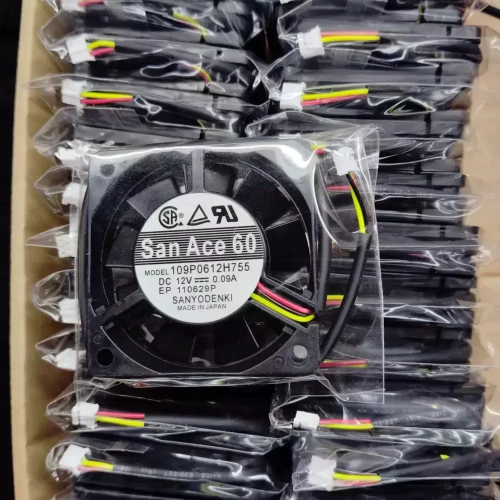 109P0612H755 Sanyo Denki 12VDC 60x60x15mm Axial Fan