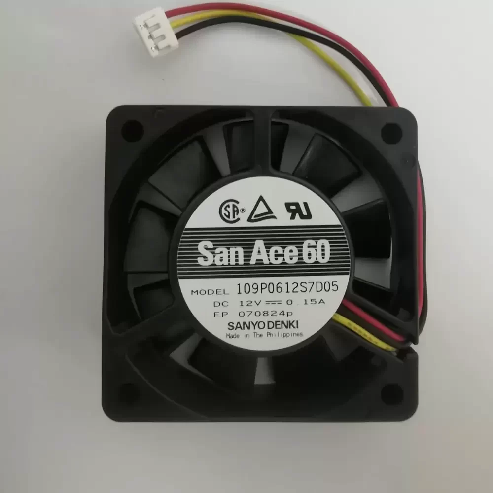 109P0612S7D05 Sanyo Denki 12VDC 60x60x15mm Axial Fan