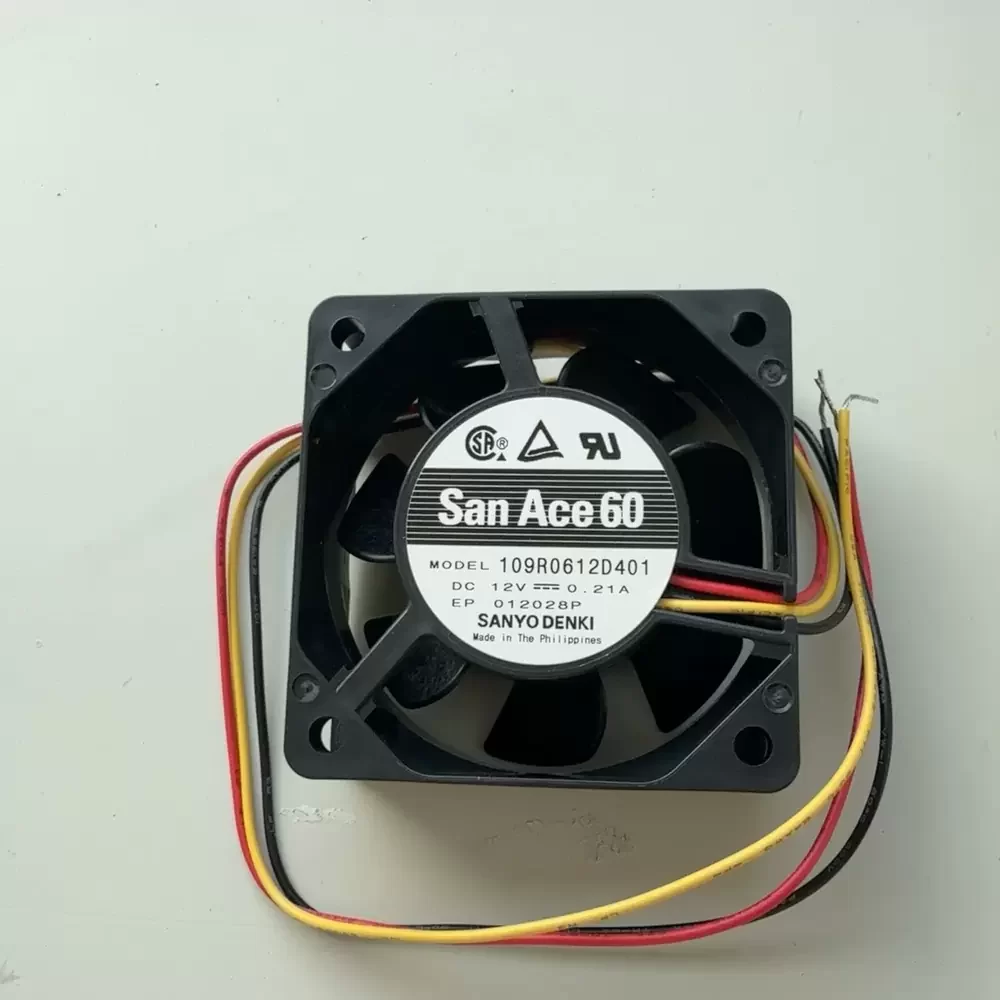 109R0612D401 Sanyo Denki 12VDC 60x60x25mm 0.21A Axial Fan