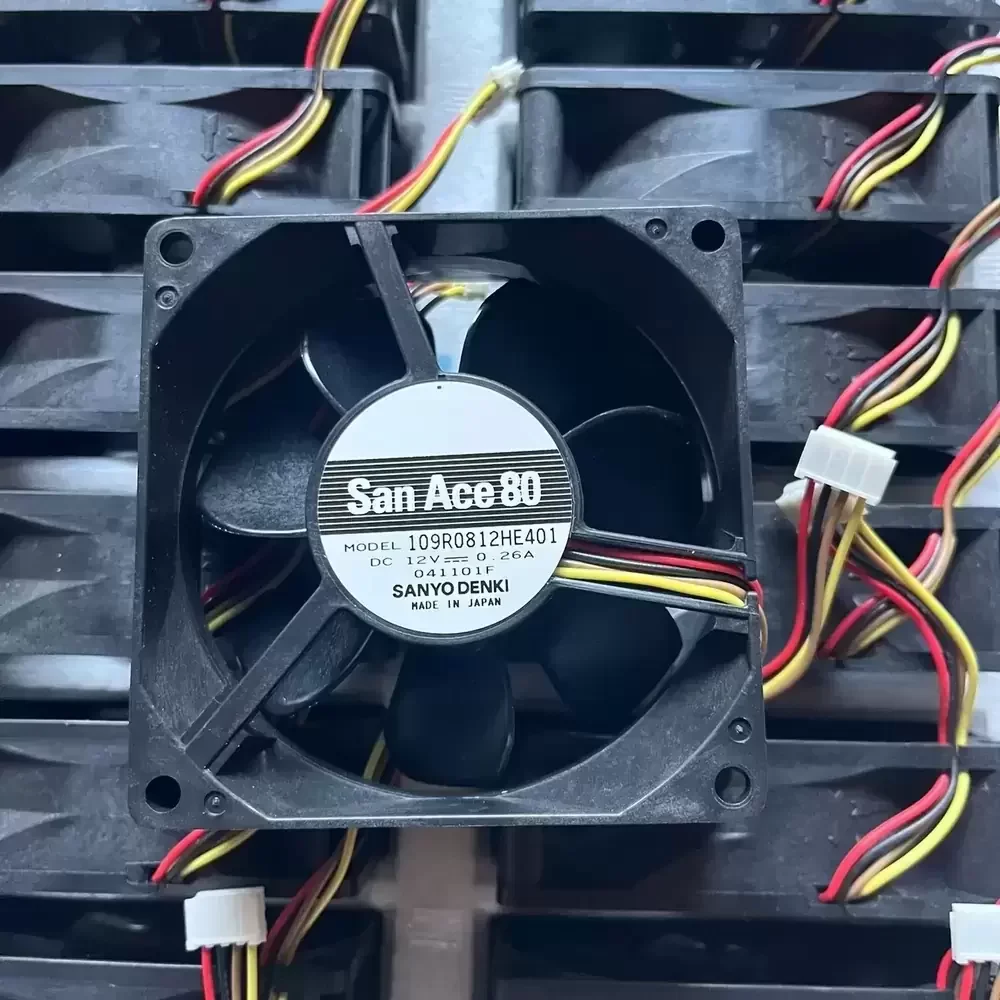 109R0812HE401 Sanyo Denki 12VDC 80x80x25mm PWM Axial Fan