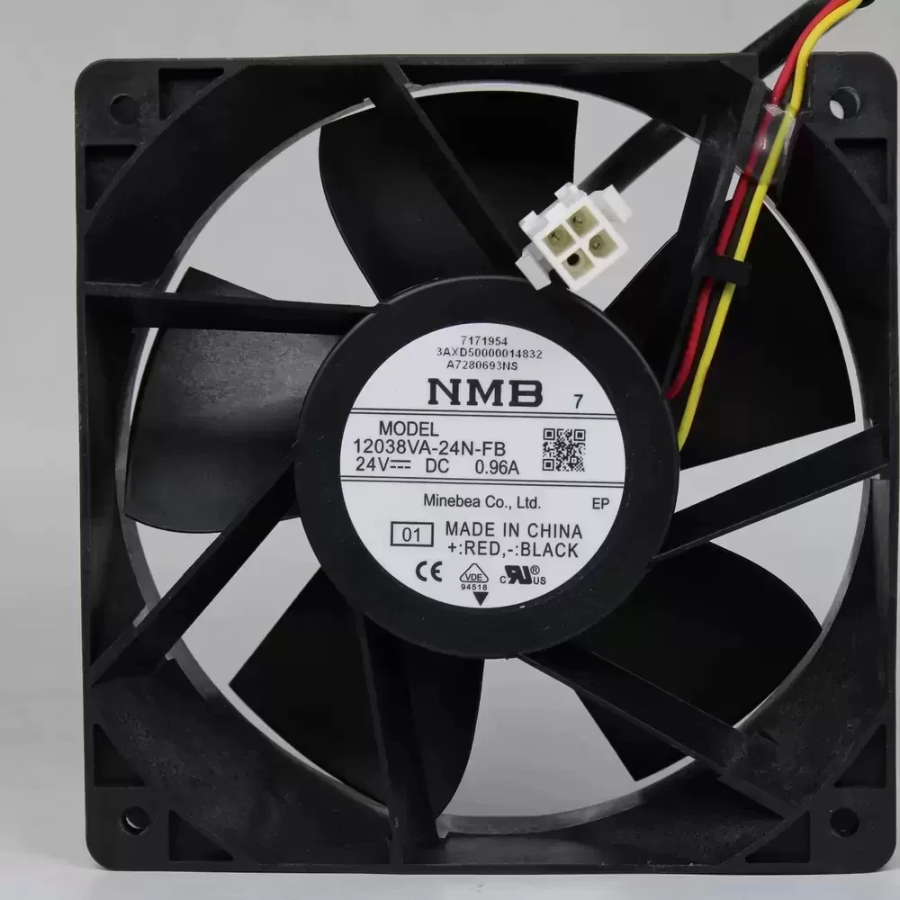12038VA-24N-FB-01 NMB 24VDC 0.96A 120x120x38mm Axial Fan 12038VA-24N-FB-01 NMB 24VDC 0.96A 120x120x38mm Axial Fan