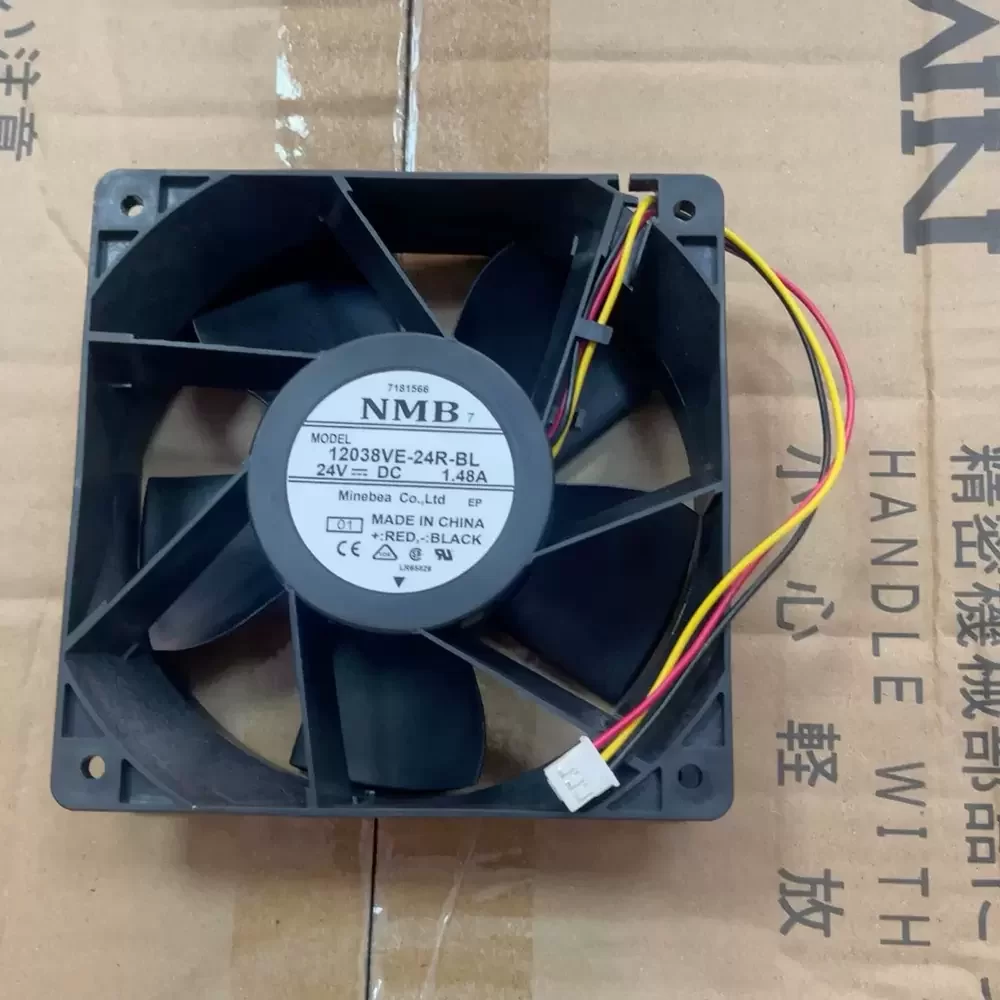 12038VE-24R-BL-01 NMB 24VDC 120x120x38mm 3-Wire Axial Fan