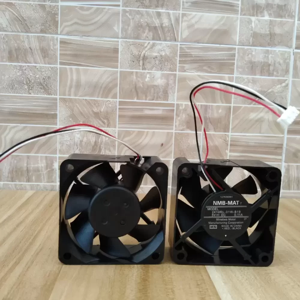 2410RL-01W-B19-CA1 NMB 5VDC 60x60x25mm 3-Wire Axial Fan 2410RL-01W-B19-CA1 NMB 5VDC 60x60x25mm 3-Wire Axial Fan