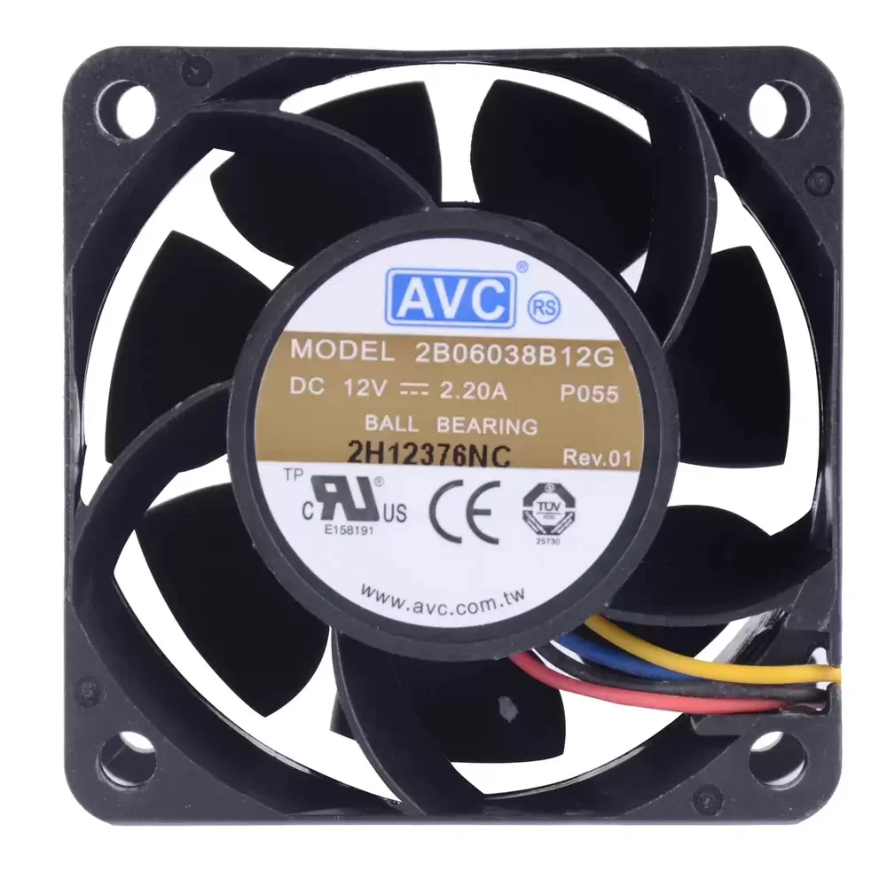 2B06038B12G AVC 12VDC 60x60x38mm 2.20A Server Axial Fan