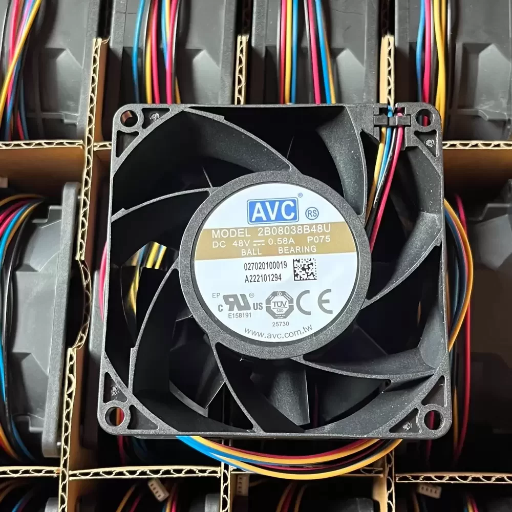 2B08038B48-P075 AVC 48VDC 80x80x38mm 0.58A Axial Fan
