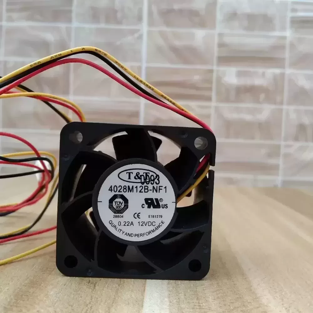 4028M12B-NF1 T&T 12VDC 40x40x28mm 7800RPM Axial Fan