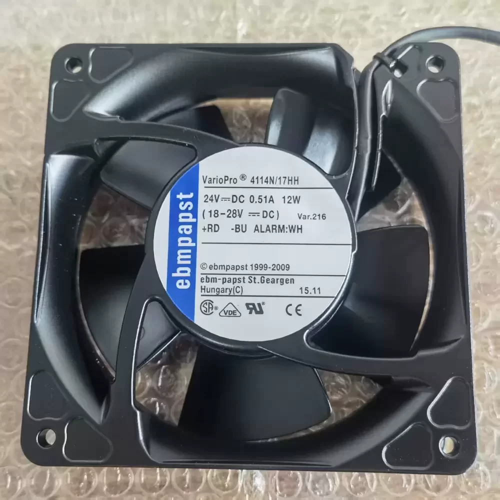 4114N/17HH ebm-papst 24VDC 119x119x38mm 0.51A Axial Fan