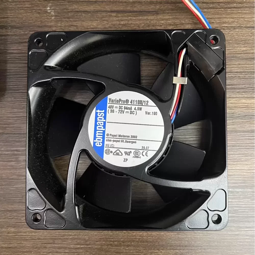 4118N/12-190 ebmpapst 48VDC 119x119x38mm 4.5W Axial Fan 4118N/12-190 ebmpapst 48VDC 119x119x38mm 4.5W Axial Fan