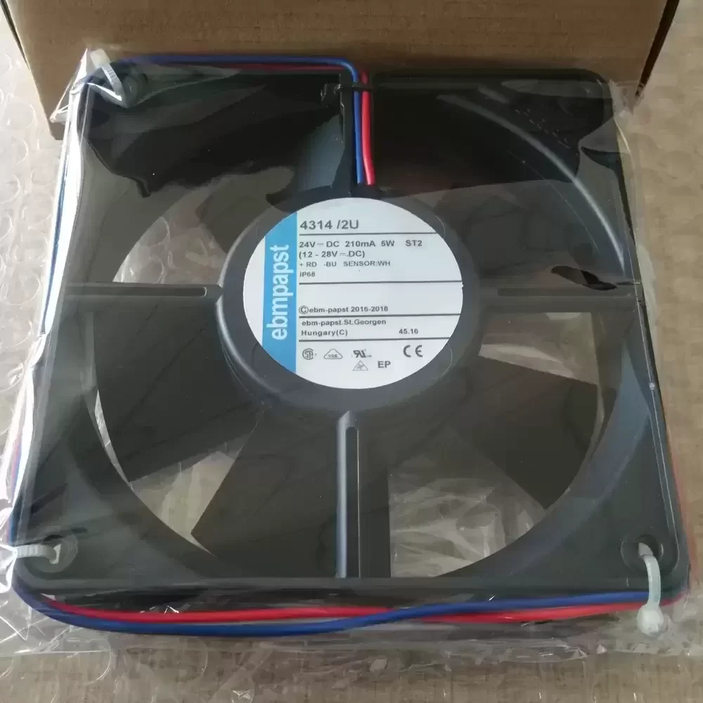 4314/2U ebm-papst 24VDC 119x119x32mm IP68 Axial Fan 4314/2U ebm-papst 24VDC 119x119x32mm IP68 Axial Fan