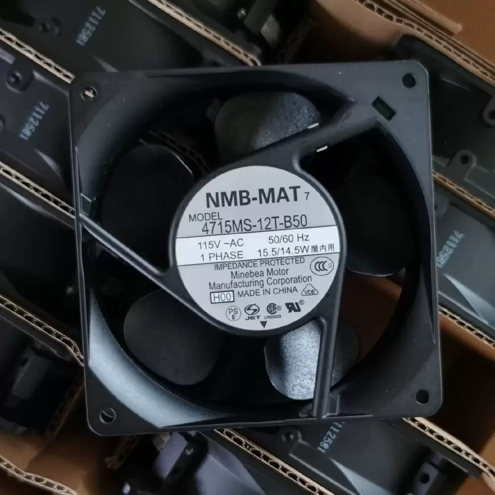4715MS-12T-B50-H00 NMB 115VAC 119x119x38mm Axial Fan