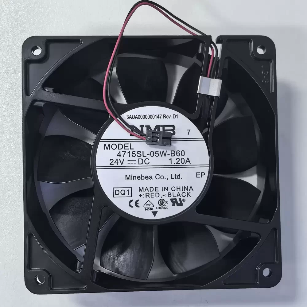4715SL-05W-B60-DQ1 NMB 24VDC 120x38mm 1.20A Axial Fan 4715SL-05W-B60-DQ1 NMB 24VDC 120x38mm 1.20A Axial Fan