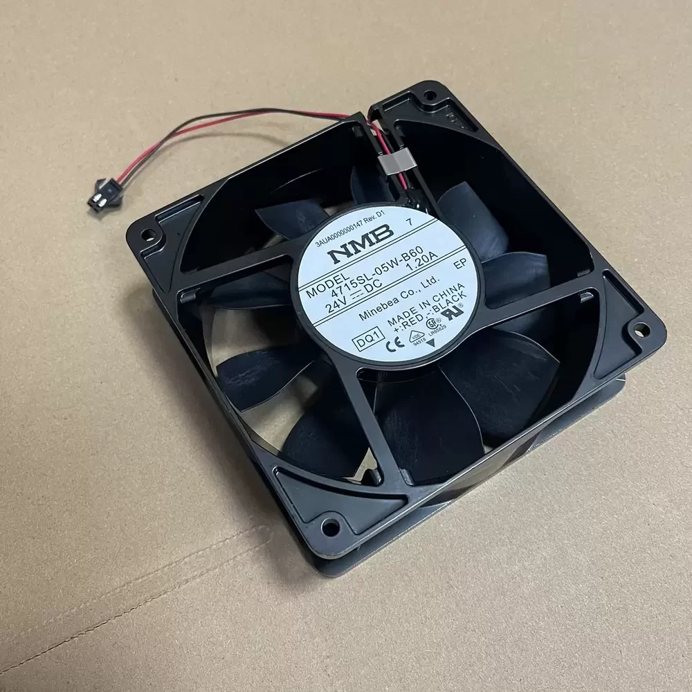 4715SL-05W-B60-DQ1 NMB 24VDC 120x38mm 1.20A Axial Fan 4715SL-05W-B60-DQ1 NMB 24VDC 120x38mm 1.20A Axial Fan