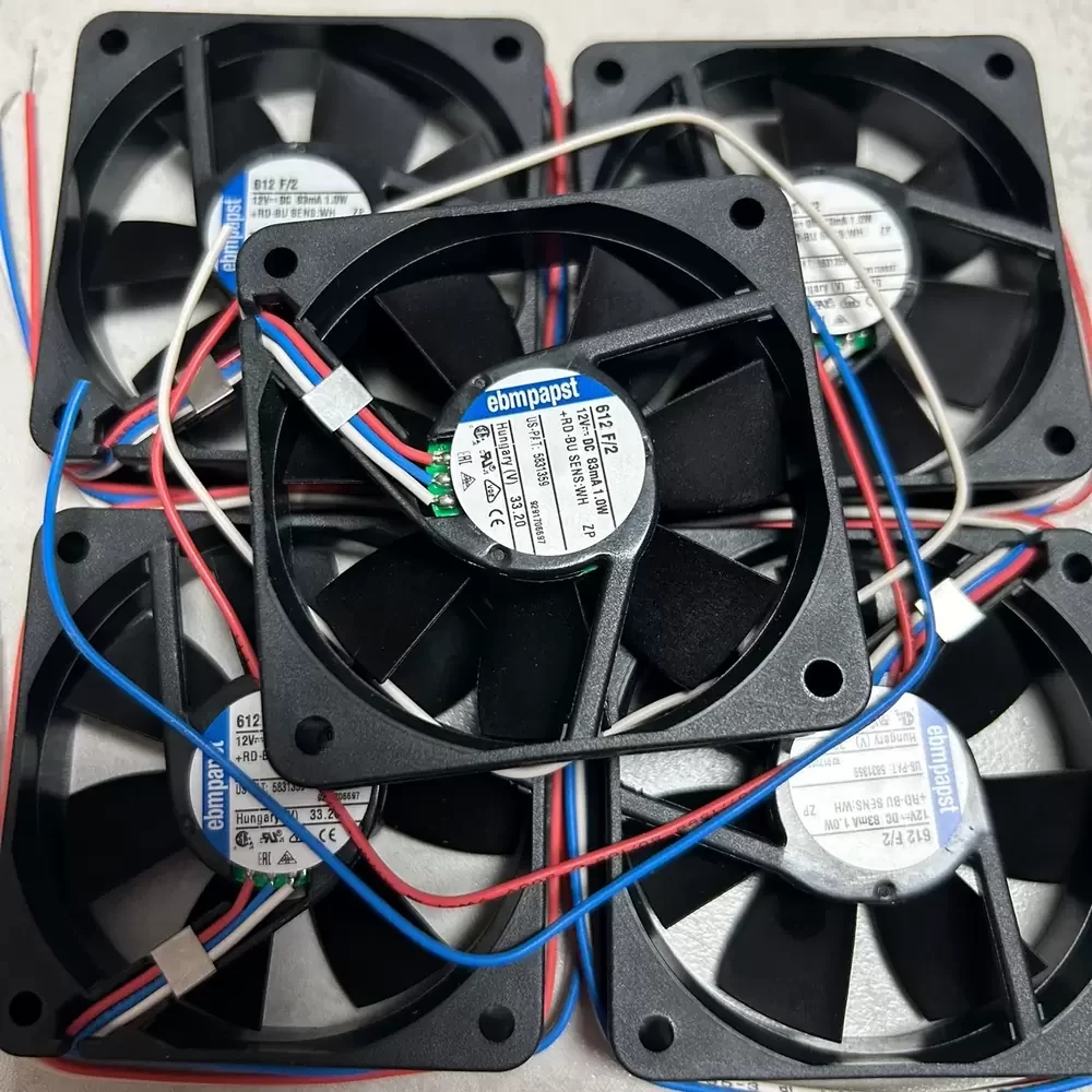 612F/2 ebm-papst 12VDC 60x60x15mm Tachometer Axial Fan 612F/2 ebm-papst 12VDC 60x60x15mm Tachometer Axial Fan