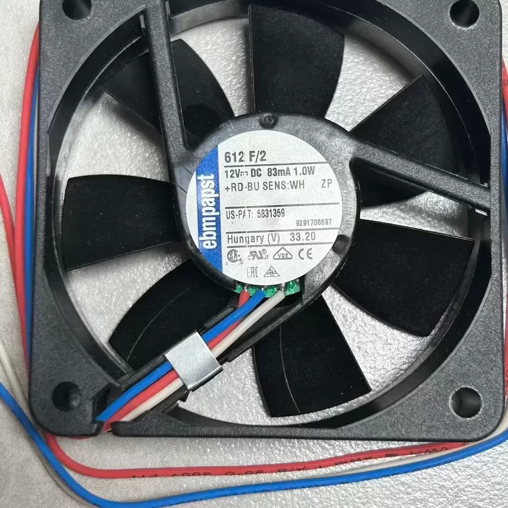 612F/2 ebm-papst 12VDC 60x60x15mm Tachometer Axial Fan