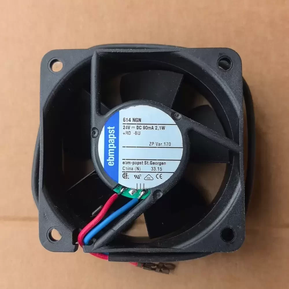 614NGN ebm-papst 24VDC 60x60x25mm 2.1W DC Axial Fan