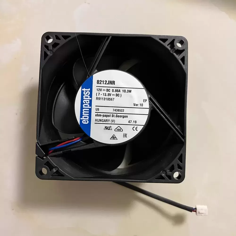 8212JNR ebmpapst 12VDC 0.86A 80x80x38mm Axial Fan