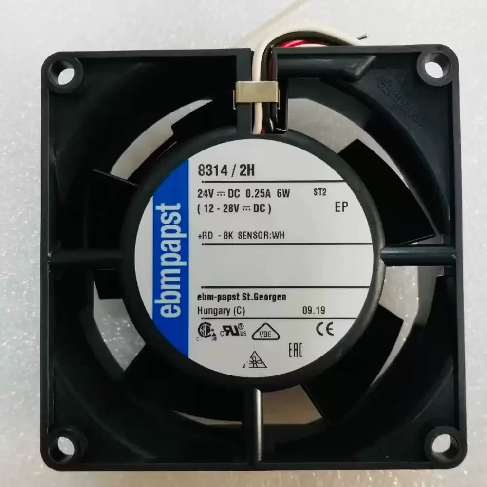 8314/2H ebmpapst 24VDC 80x80x32mm Tach Axial Fan