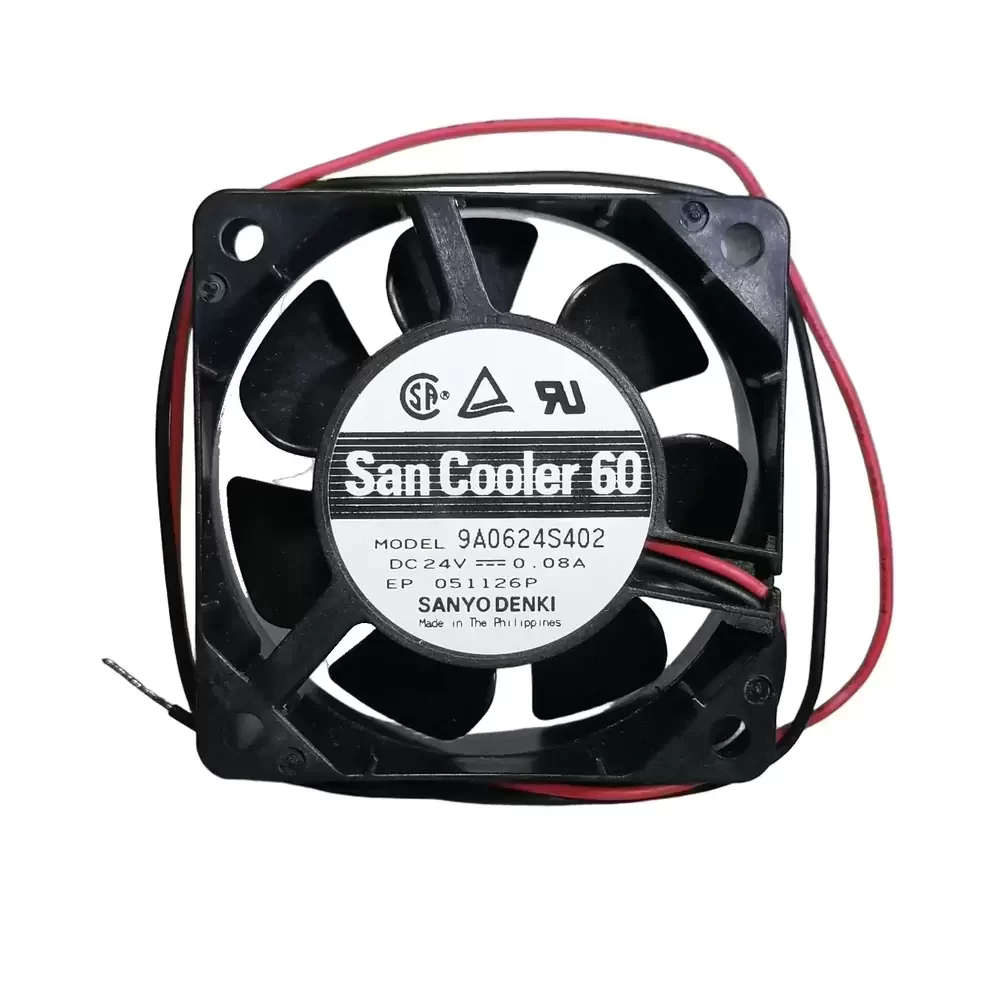 9A0624S402 Sanyo Denki 24VDC 60x60x25mm Axial Fan