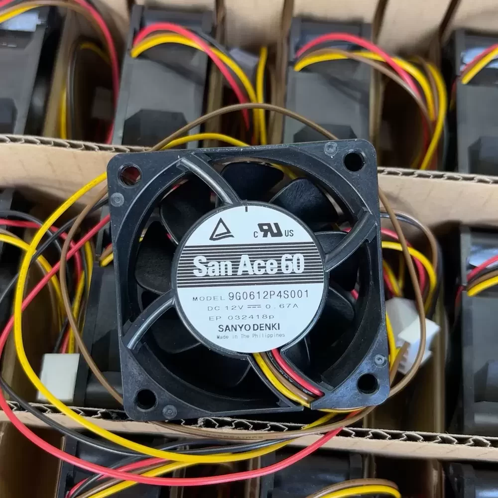 9G0612P4S001 Sanyo Denki 12VDC 60x60x25mm PWM Axial Fan
