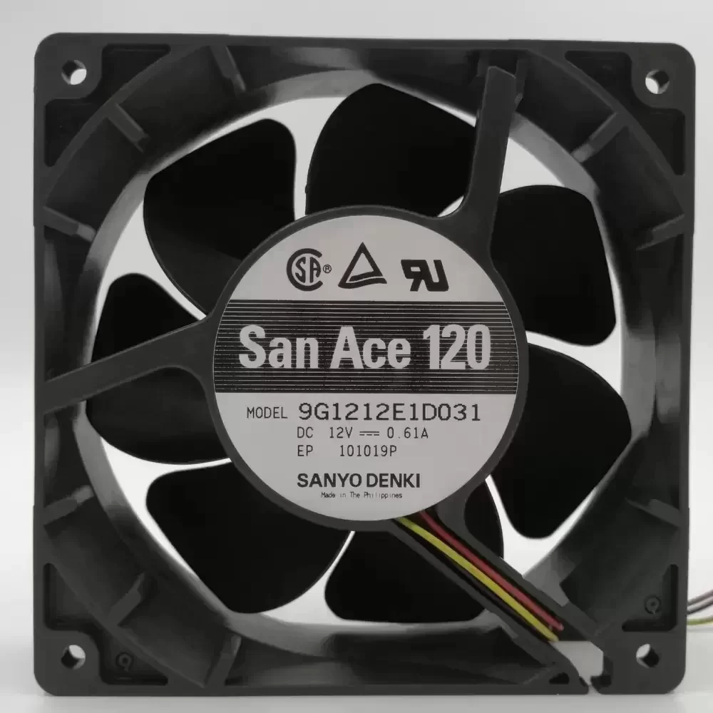9G1212E1D031 Sanyo Denki 12VDC 120x38mm 3-Wire Axial Fan