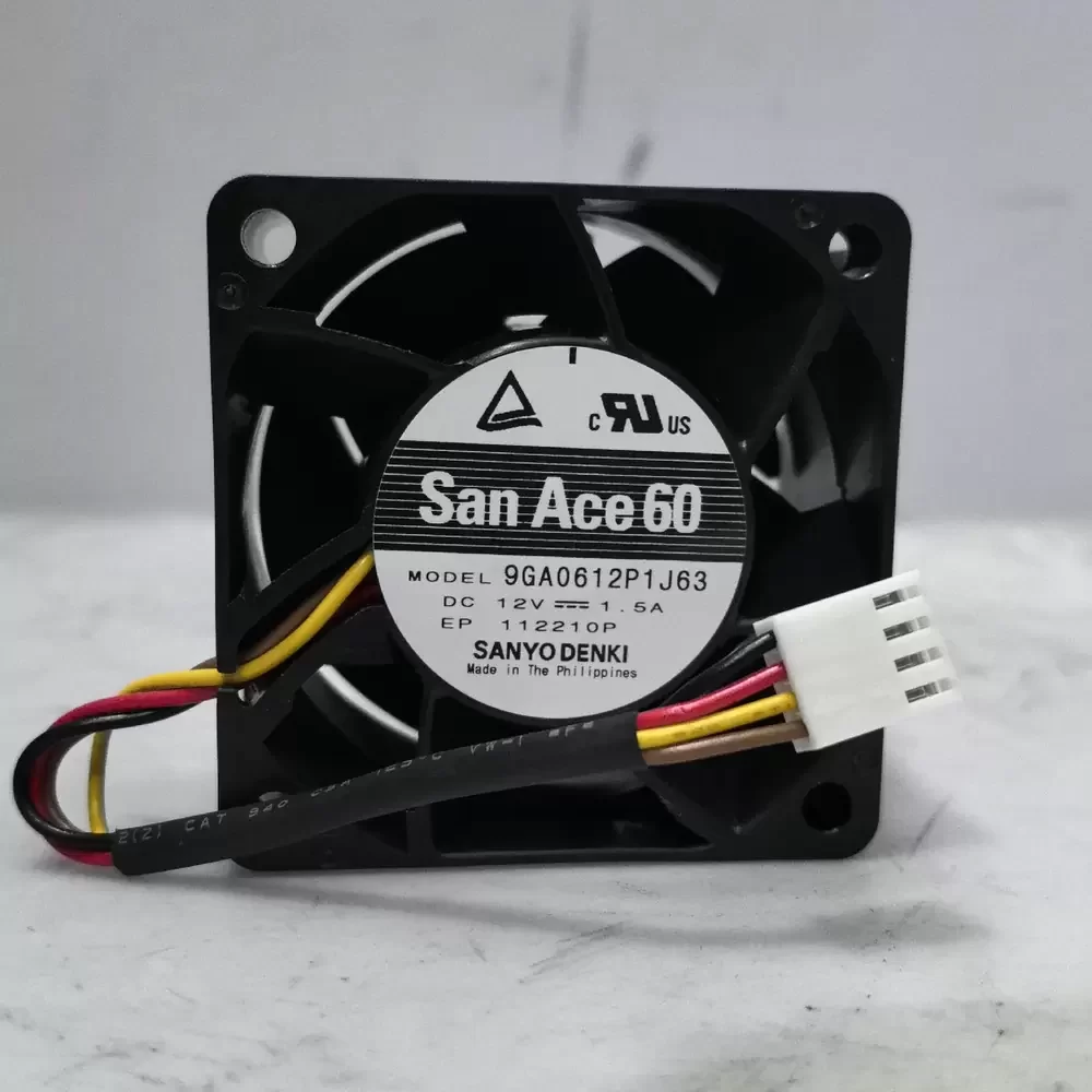 9GA0612P1J63 Sanyo Denki 12VDC 60x60x38mm PWM Axial Fan