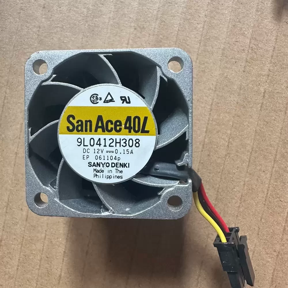 9L0412H308 Sanyo Denki 12VDC 40x40x28mm Aluminum Axial Fan