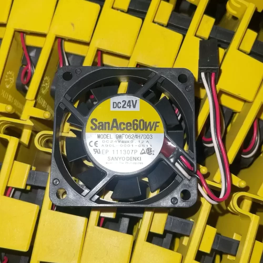 9WF0624H7D03 Sanyo Denki 24VDC 60x60x15mm 0.12A Axial Fan