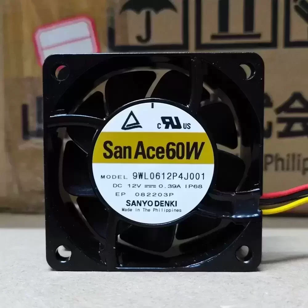 9WL0612P4J001 Sanyo Denki 12VDC 60x60x25mm IP68 Axial Fan