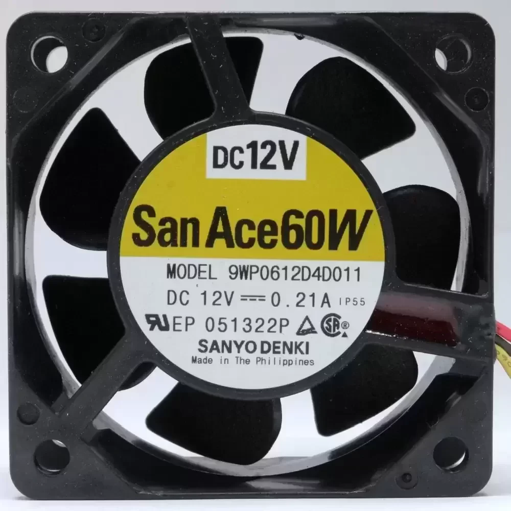 9WP0612D4D011 Sanyo Denki 12VDC 60x60x25mm IP55 Axial Fan