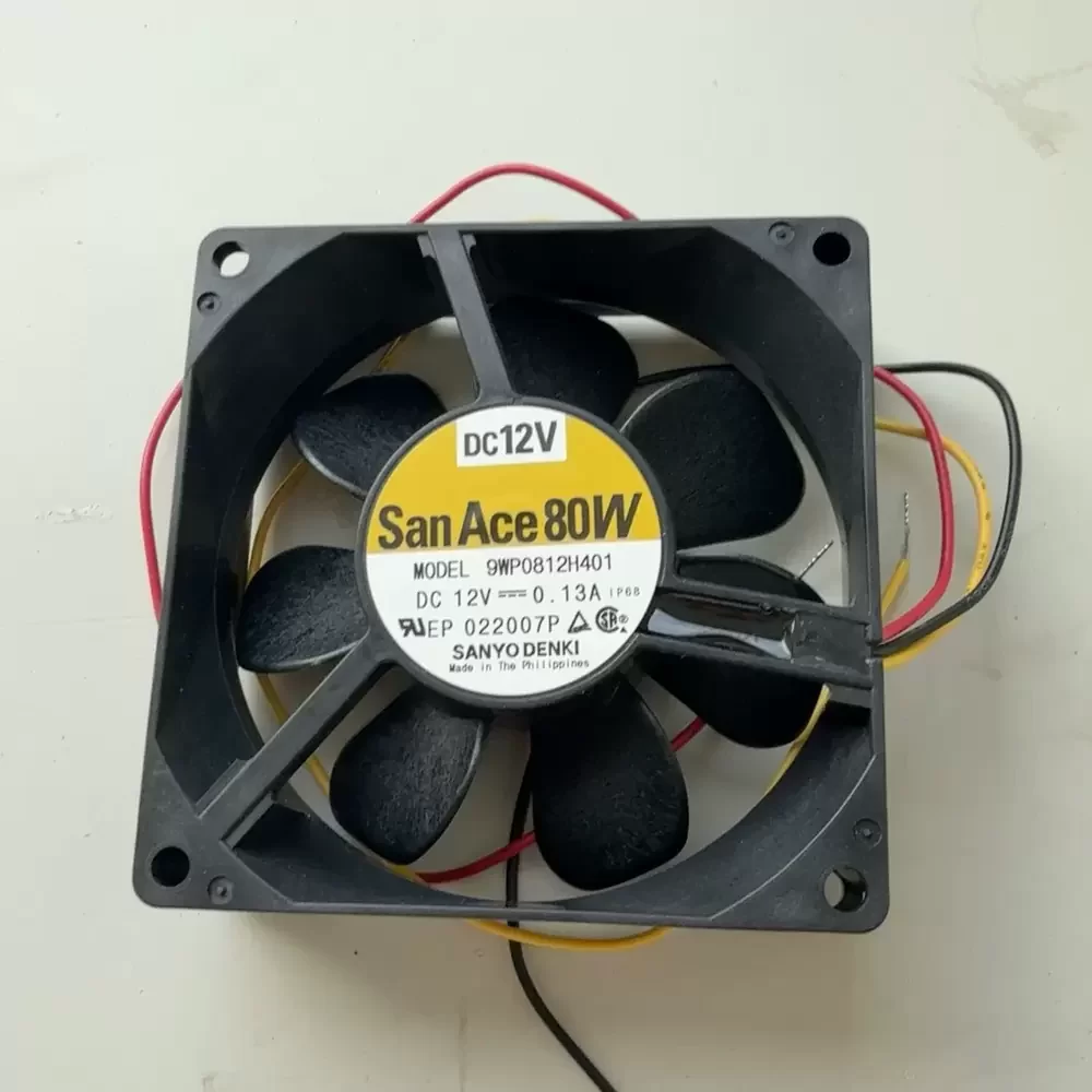 9WP0812H401 Sanyo Denki 12VDC 80x80x25mm IP68 Axial Fan