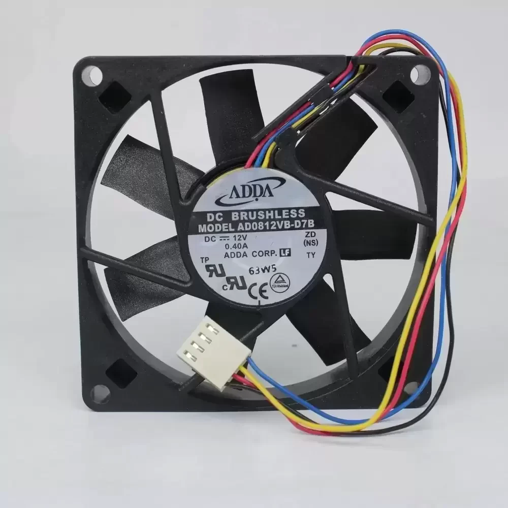 AD0812VB-D7B ADDA 12VDC 80x80x20mm 4-Wire DC Axial Fan