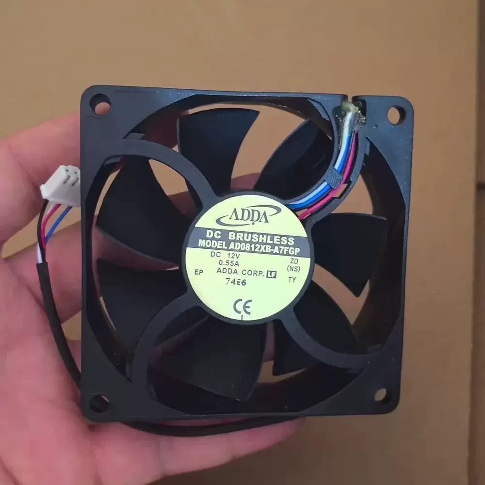 AD0812XB-A7FGP ADDA 12VDC 80x80x25mm 4-Wire Axial Fan