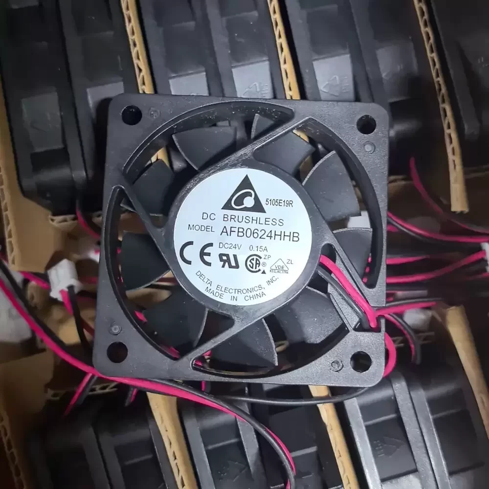 AFB0624HHB Delta 24VDC 60x60x15mm 2-Wire Axial Fan