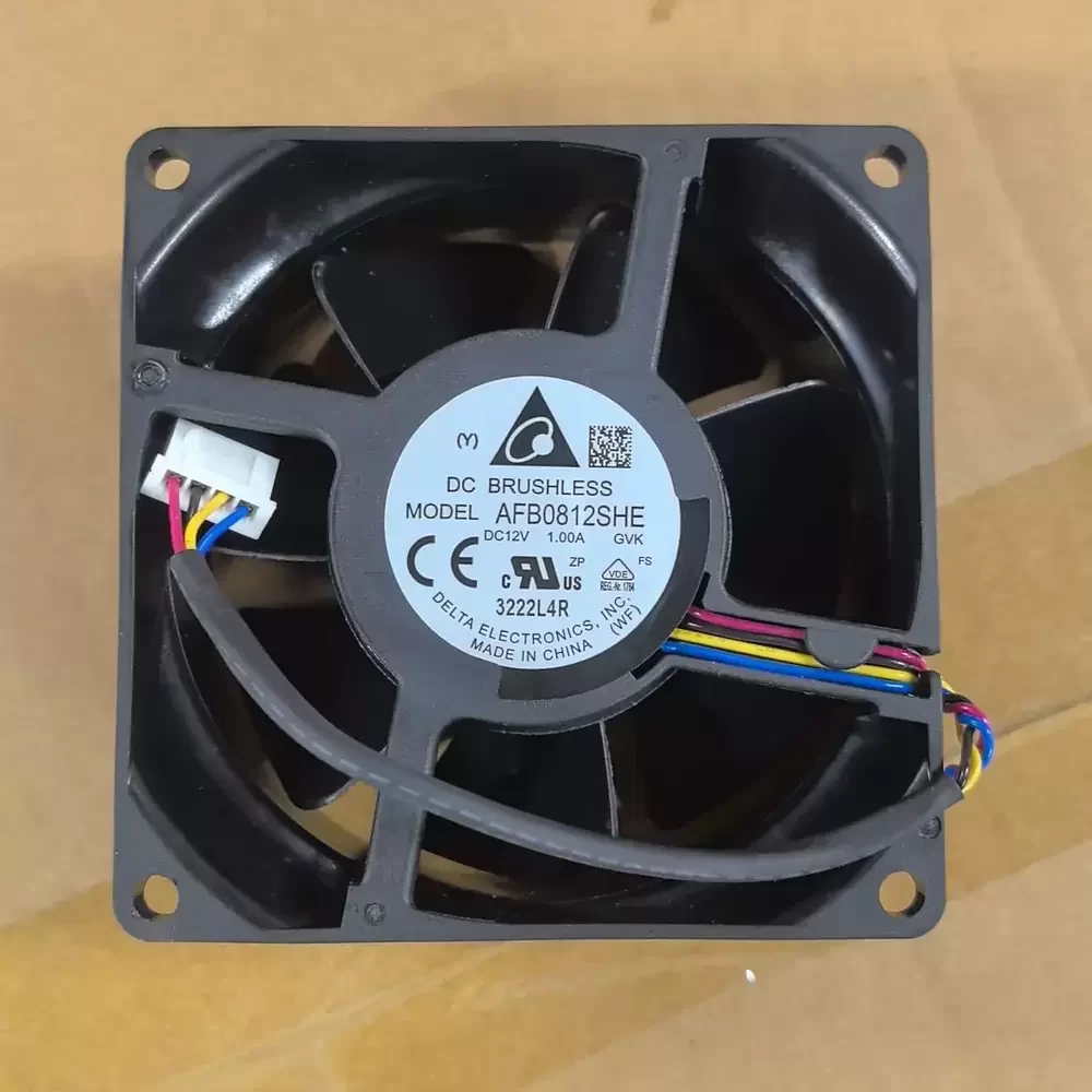 AFB0812SHE-GBK Delta 12VDC 80x80x38mm PWM Axial Fan