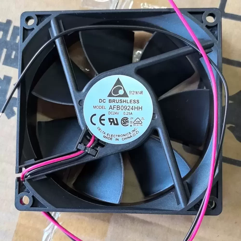 AFB0924HH Delta 24VDC 92x92x25mm 2-Wire Axial Fan