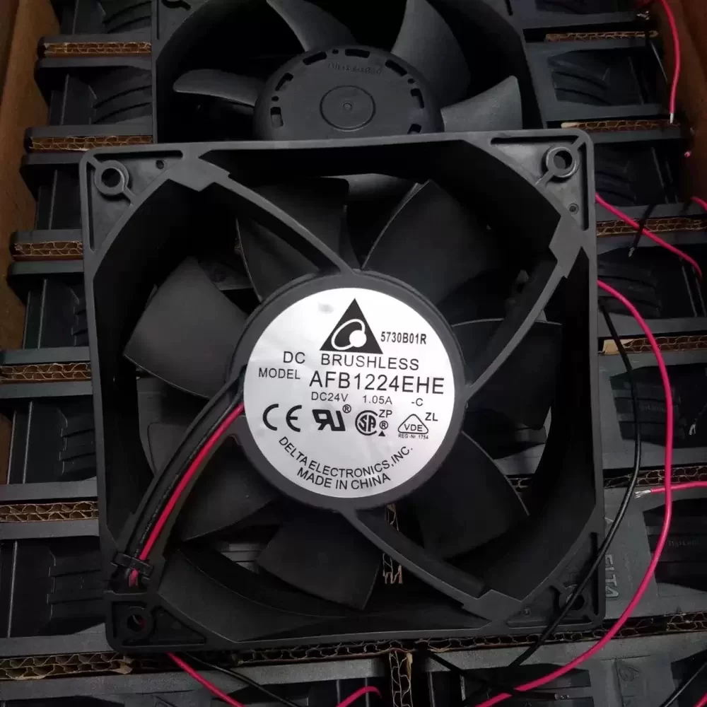 AFB1224EHE-C Delta 24VDC 120x120x38mm 2-Wire Axial Fan