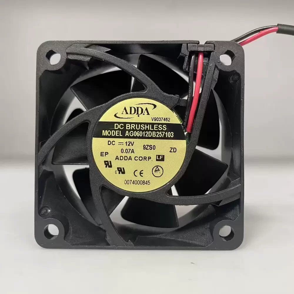 AG06012DB257103 ADDA 12VDC 60x60x25mm Low Noise Axial Fan
