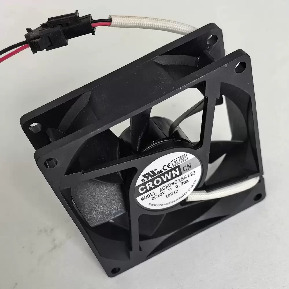 AGE08025S12J CROWN 12VDC 80x80x25mm Silent Axial Fan AGE08025S12J CROWN 12VDC 80x80x25mm Silent Axial Fan