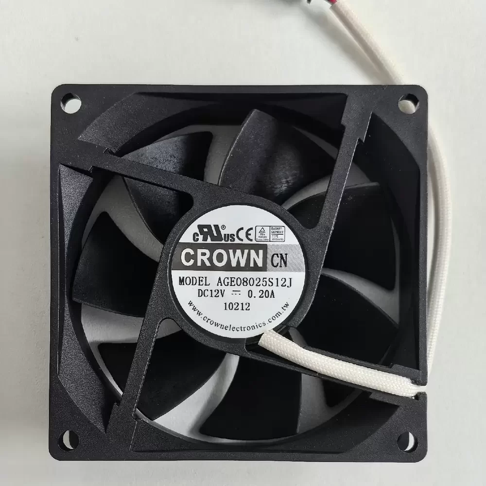 AGE08025S12J CROWN 12VDC 80x80x25mm Silent Axial Fan